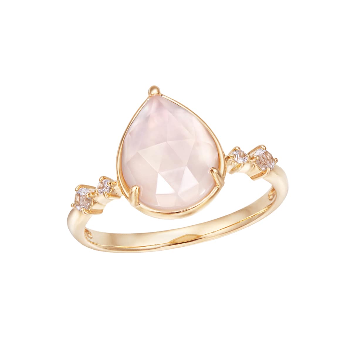 K10イエローゴールドローズクォーツリング(RFR979-002)|TSUTSUMI