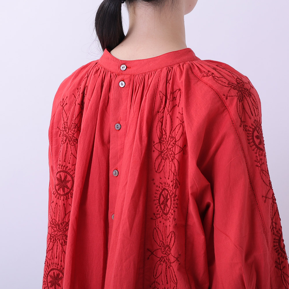 コットンキャンブリック刺繍ブラウス【0623AT-51132】