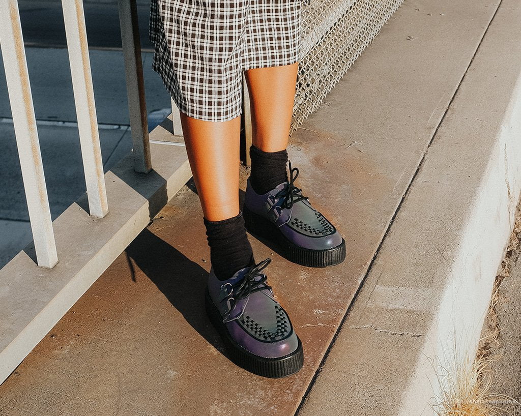 Midnight Chameleon Reflective Vegan Viva Mondo Creepers