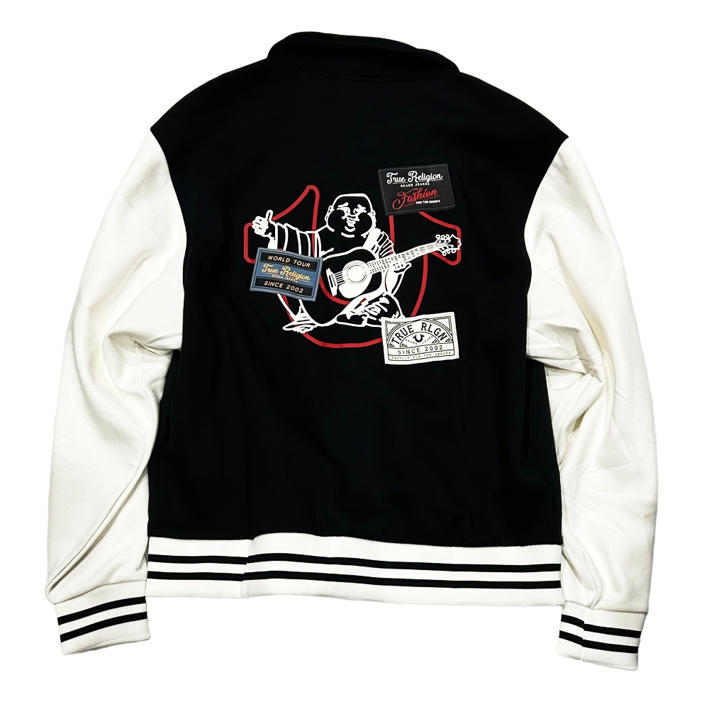 TRUE RELIGION / トゥルー レリジョン COLLARED PATCH FLEECE VARSITY