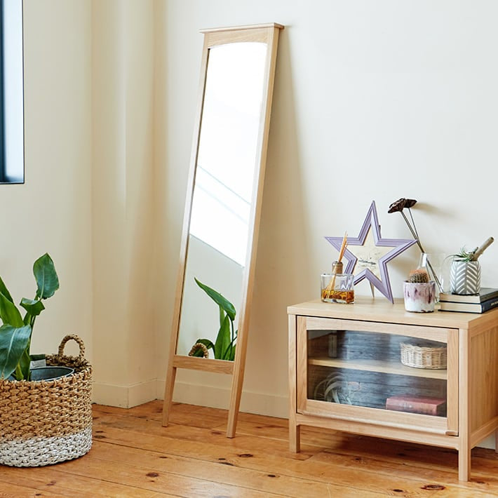 unico ADDAY スタンドミラー オーク unico ADDAY スタンドミラー