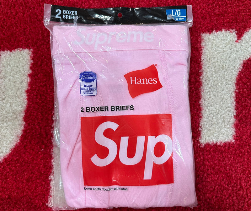 Supreme Hanes Boxer (2 Pack) Briefs Pink FW21 – UniqueHype