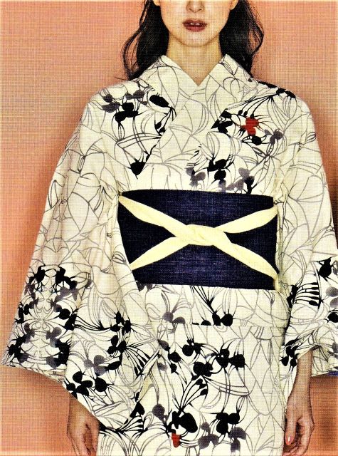 女物浴衣「源氏物語」ゆかた紅型調 商品詳細│柄のうえ新│職人の手