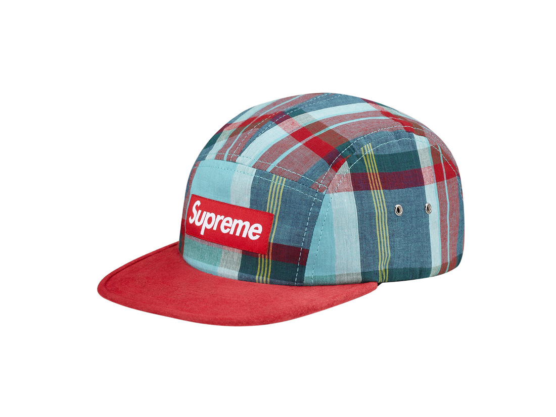 Supreme USA製 マフキャップ フリース チェック地 boxlogo 14AW