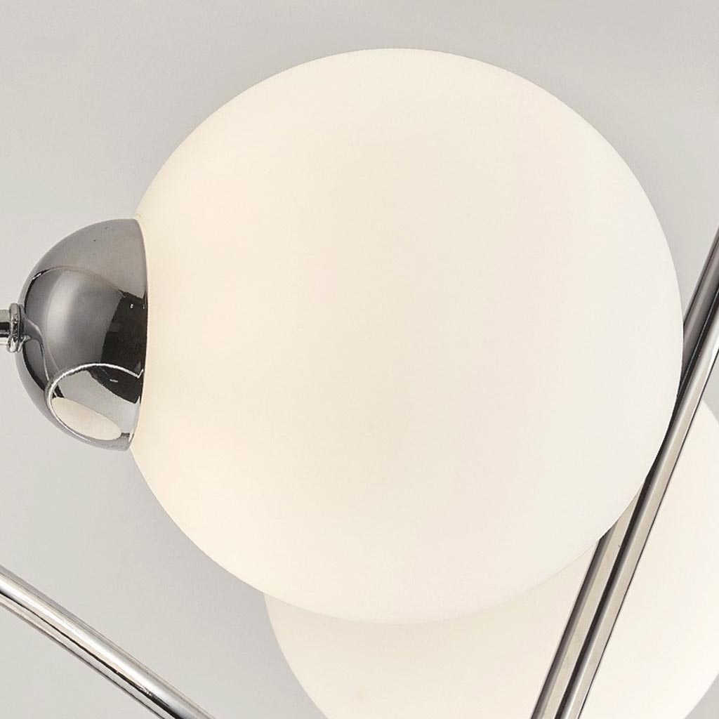 Bauhaus Unique Chrome Glass Ball 6 Light Chandelier | VAXLAMP
