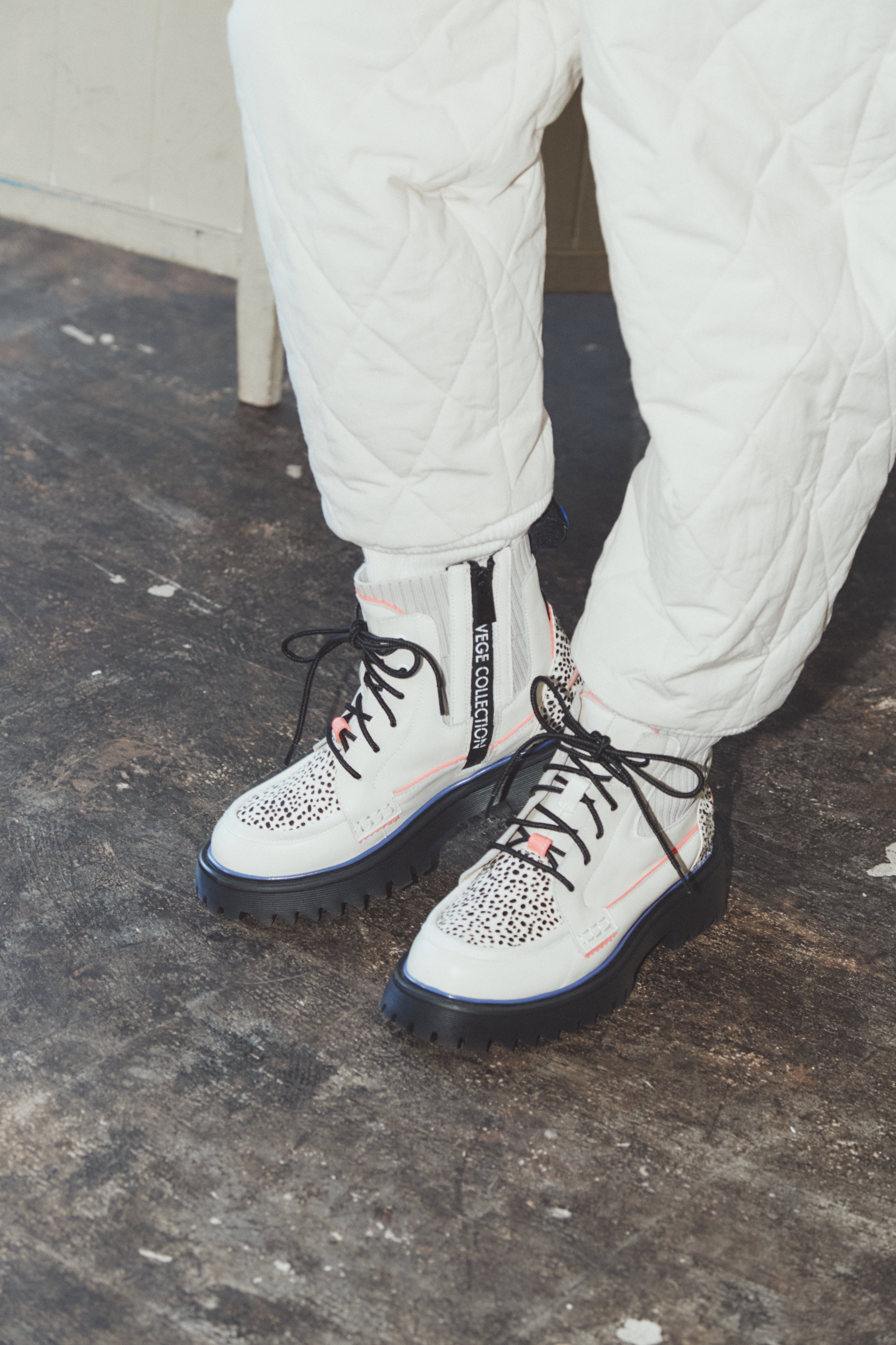 VEGE VG35 ホワイト/ブラック ブーツ 36 22.5 23 BOOTS – VEGE VEGE