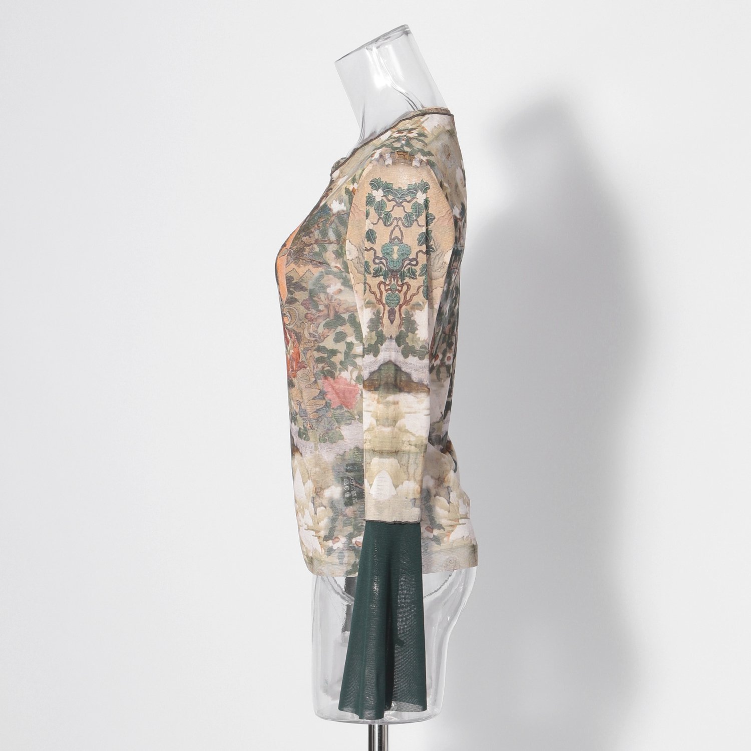 Buddha print net ブラウス｜VIVIENNE TAM（ヴィヴィアンタム）公式