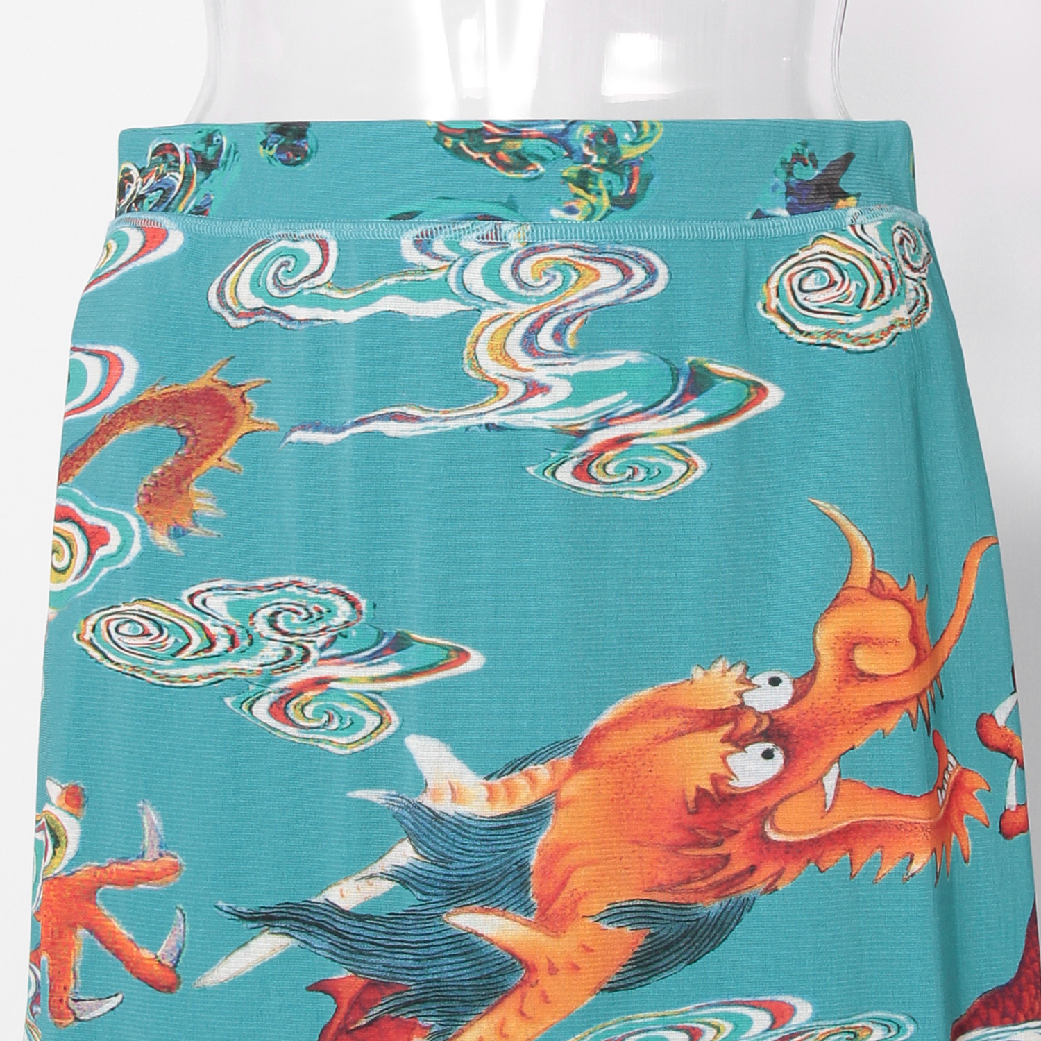 Ceramic dragon print on stretch net スカート｜VIVIENNE TAM