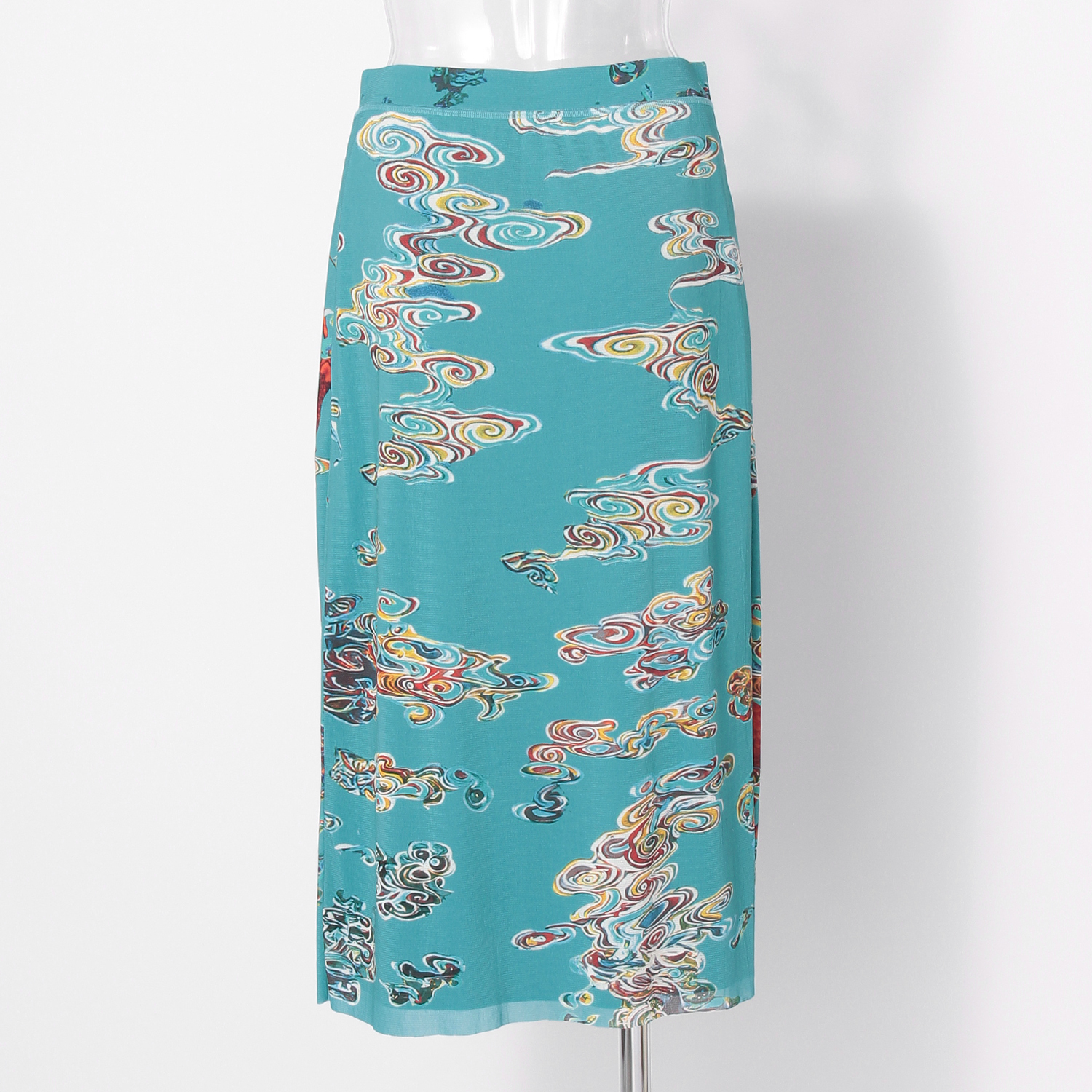 Ceramic dragon print on stretch net スカート｜VIVIENNE TAM