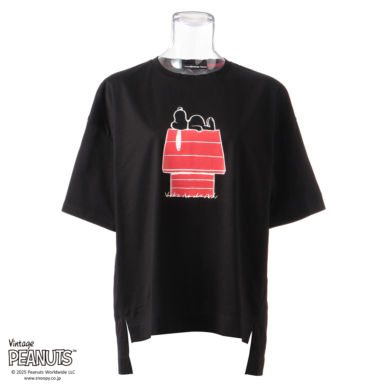 スヌーピー 】 DOUBLE HAPPINESSFLOCKY PRINT Tシャツ｜VIVIENNE TAM