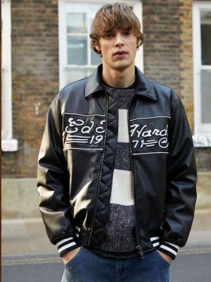 Ed Hardy Black Leather Jacket - Victoria Jacket