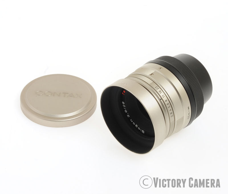 Contax 28mm f2.8 Zeiss Biogon T* Prime Lens for G1, G2 w/ Shade [MINT-