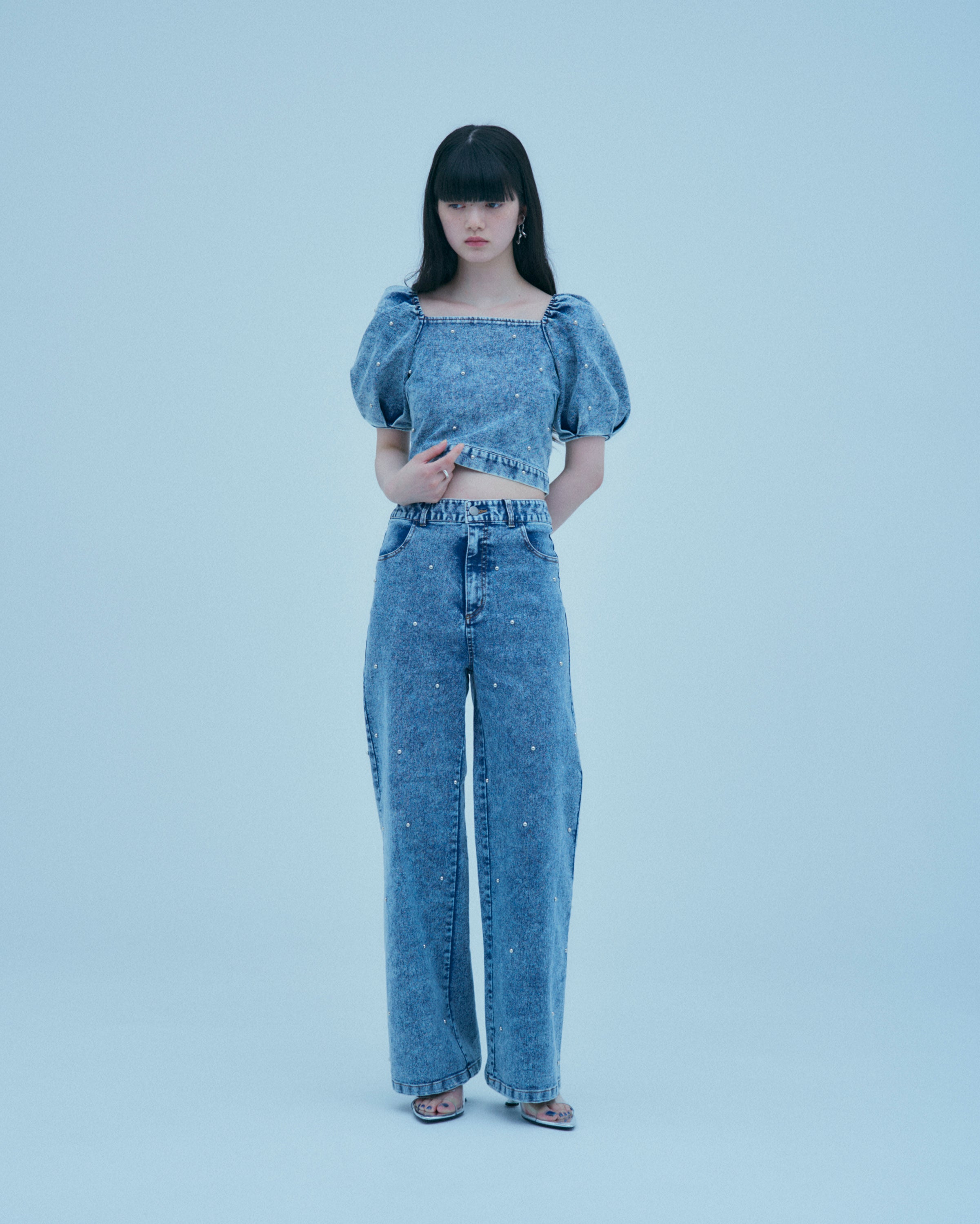 w/LISA (ウィズリサ) | STUDS DENIM PANTS (スタッズデニムパンツ