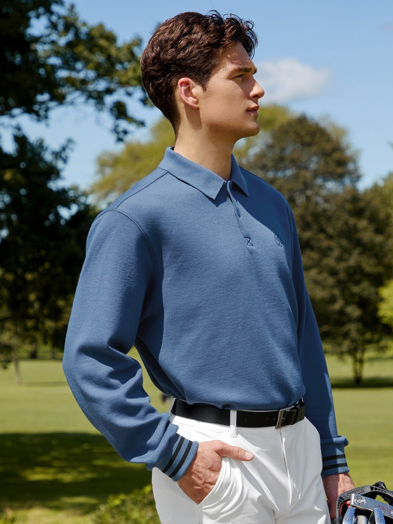 XEXYMENS XGMLT06J3 裏起毛 ピケ ポロシャツ 長袖