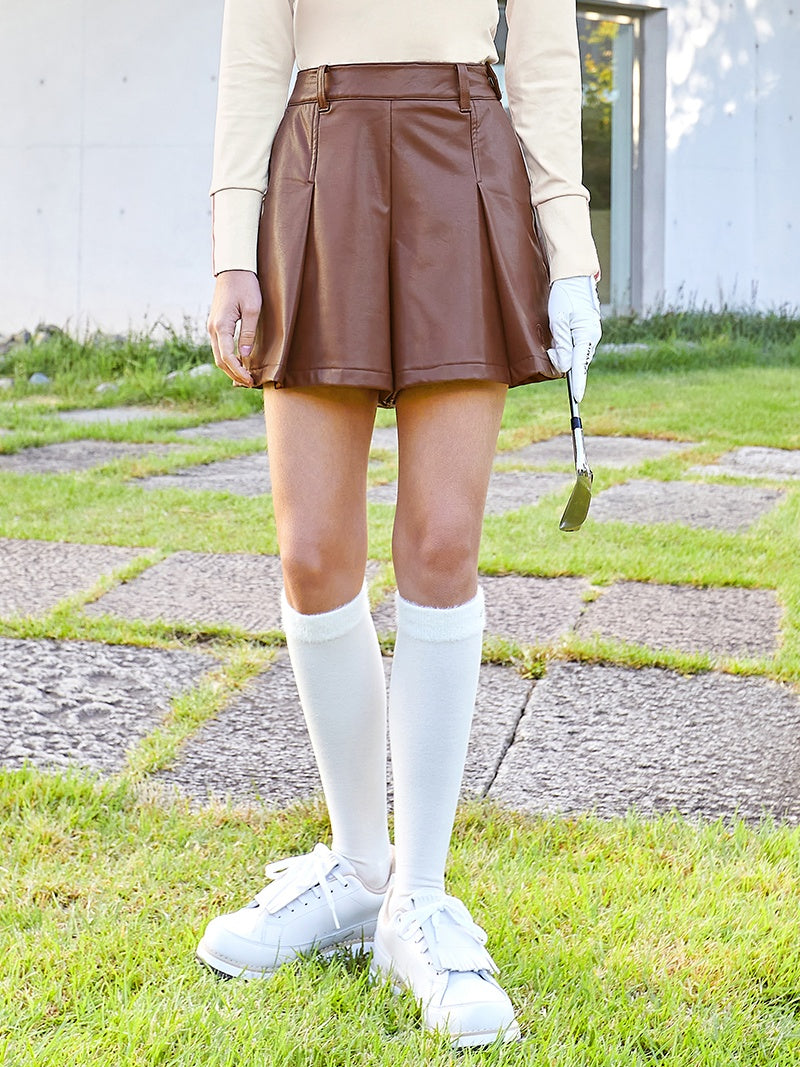 ショートパンツ フェイクレザー｜裏起毛 XGFSH04J3 - ゼクシィミックス