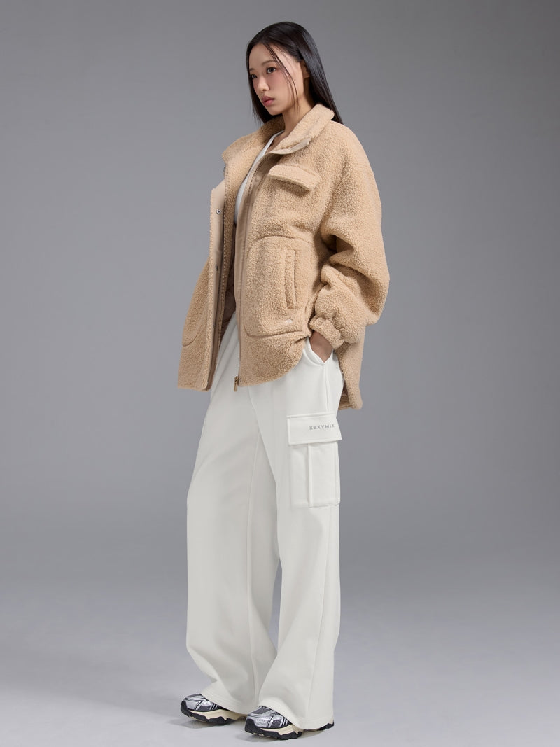 シェルパ ハイネック オーバーフィット ジャケット