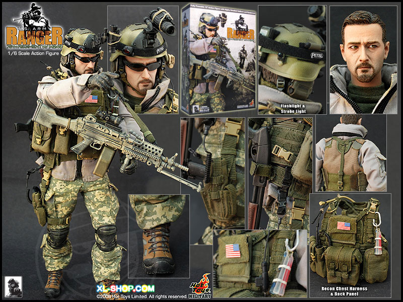 Hot Toy - US ARMY RANGER - 75th REGIMENT with M249 - 12'' Action