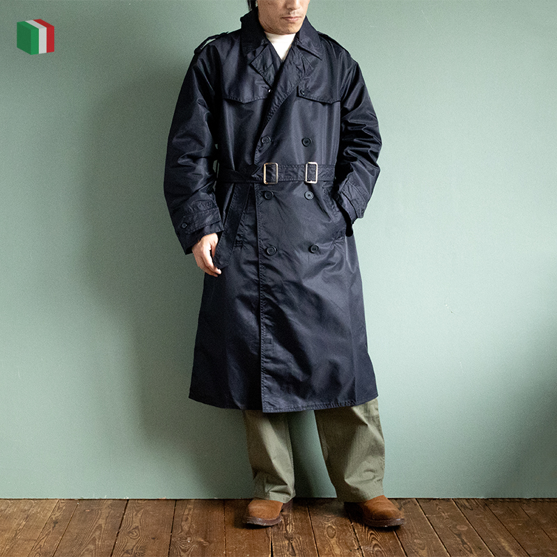 イタリア カラビニエリ トレンチコート ブラック / 有限会社やまもと卸部