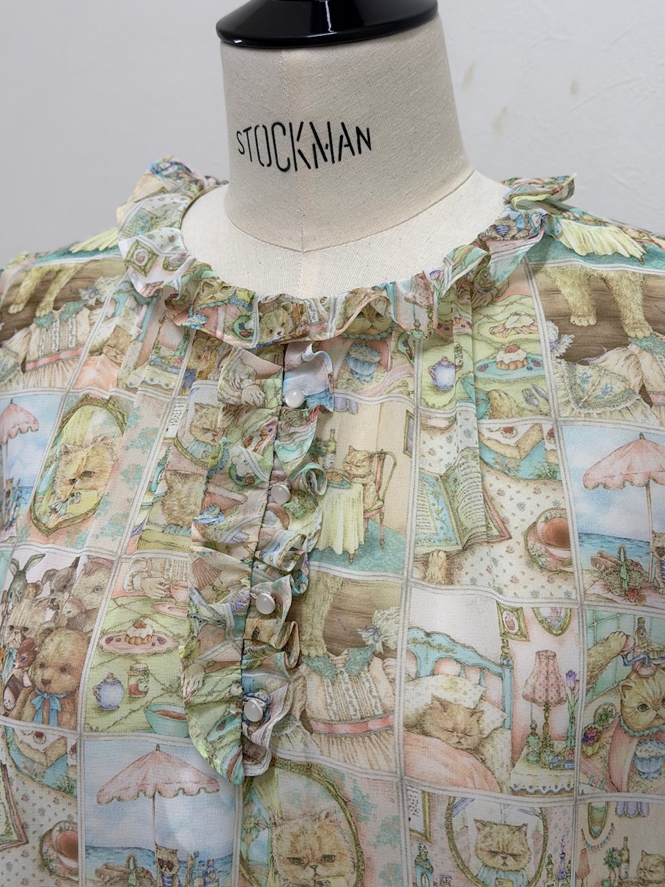 yukiemon（ユキエモン）5分袖テキスタイルブラウス（3L）6670060 | 陽