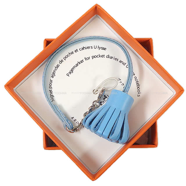 HERMES エルメス カルメン チータ プティ ポンポン 17 セレステ