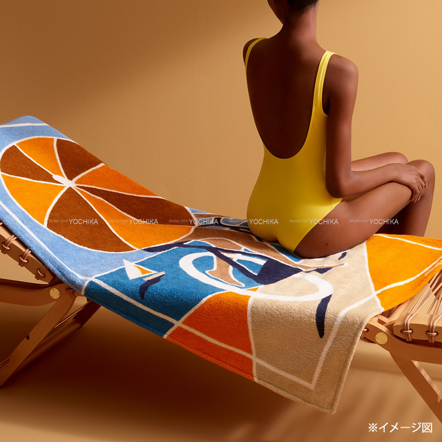 美品✨ エルメス ヨッティング ビーチクッション オレンジ フランス製