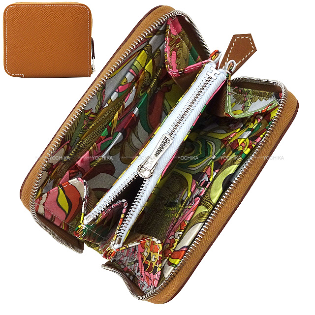 HERMES エルメス 二つ折り財布 アザップシルクイン コンパクト 空想の