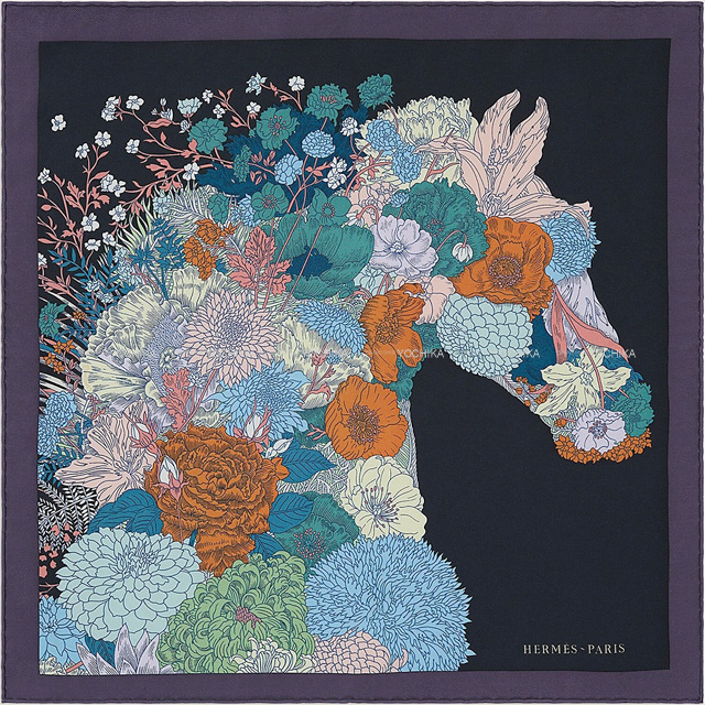 HERMES エルメス スカーフ カレ45 ガヴロッシュ ローブレジェール