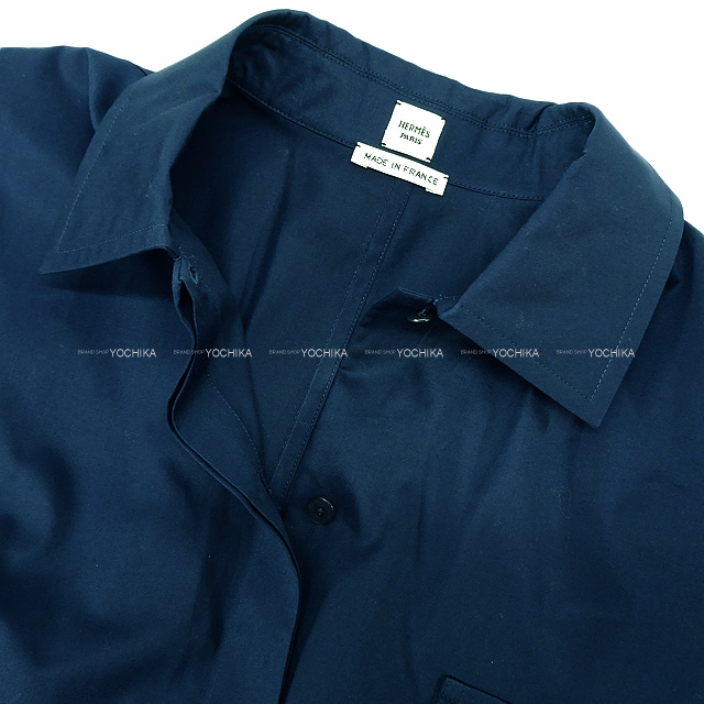 2023 春夏 HERMES エルメス ワンピース シャツ ドレス ミディポケット