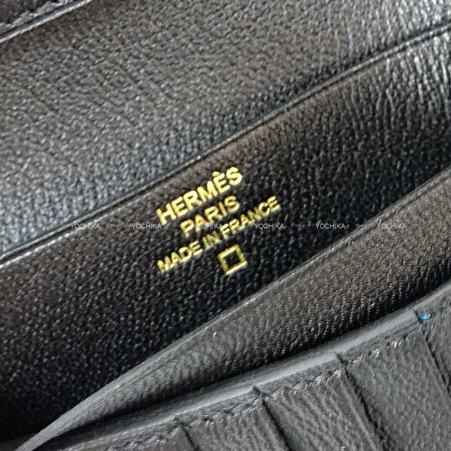 HERMES エルメス 二つ折り財布 ベアンコンパクト 黒 (ブラック