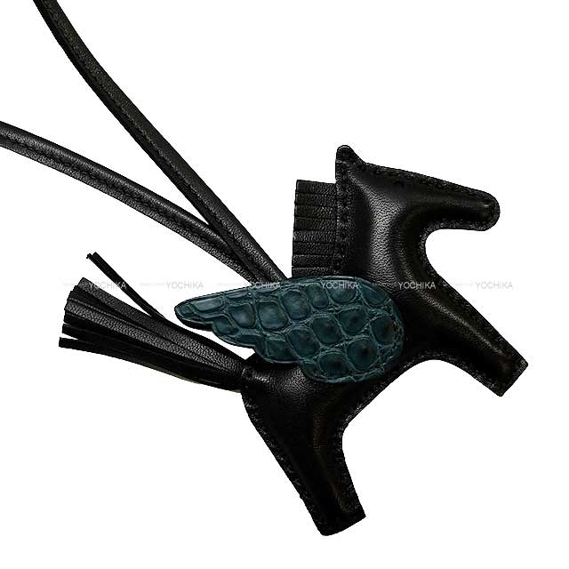 HERMES エルメス バッグチャーム ロデオ ペガサス PM タッチ 黒
