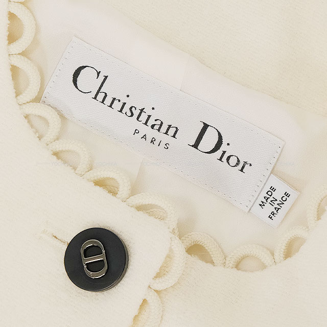 Dior ディオール ノーカラージャケット CDボタン クロップドジャケット