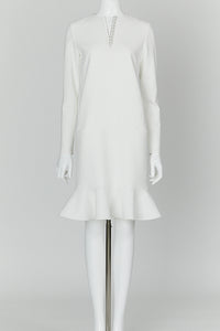 ロングスリーブラッフルヘムパールドレス – YOKO CHAN