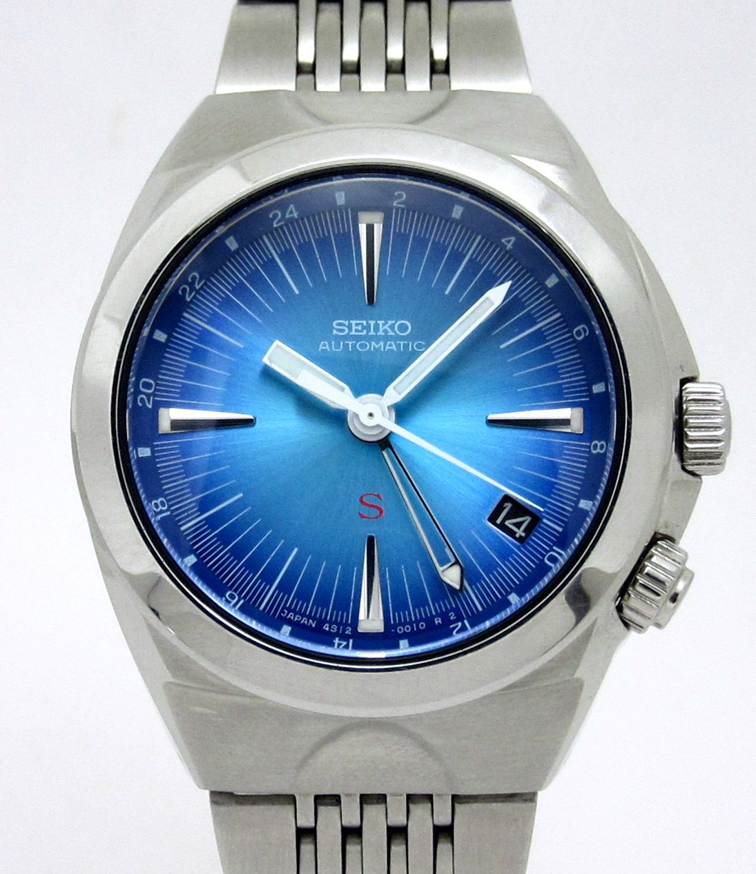 セイコー SEIKO ”メカサス SUS 4S12-0010” ブルー文字盤 GMT仕様 自動