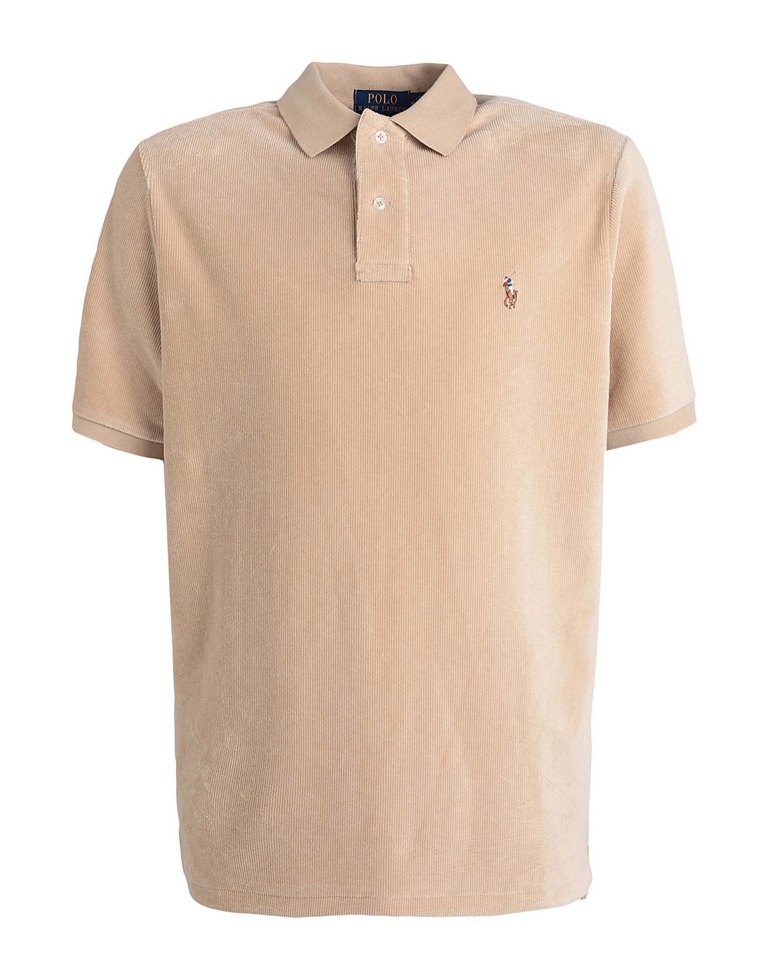 CLASSIC FIT KNIT CORDUROY POLO SHIRT | Sand Men's Polo Shirt | YOOX
