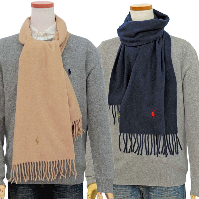 ポロ ラルフローレン カシミヤ混マフラー 送料無料