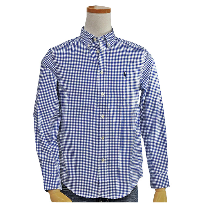 POLO ラルフローレンギンガムチェック シャツ送料無料 長袖 カジュアル