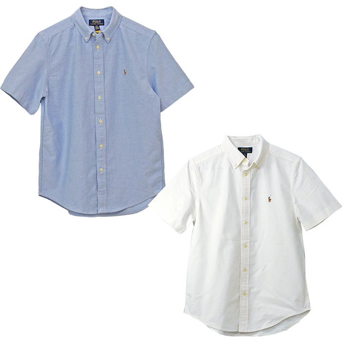 ポロ ラルフローレン半袖 オックスフォードシャツ 半袖 カジュアル