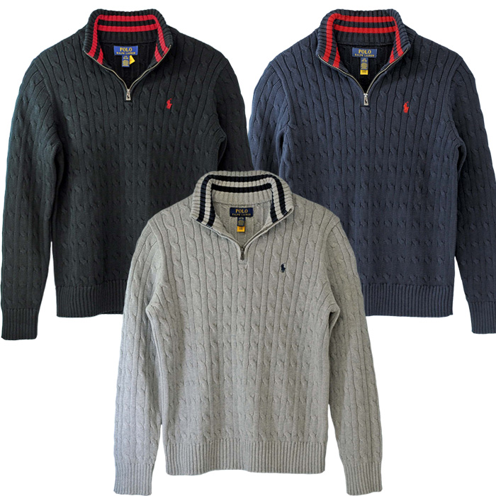 POLO ラルフローレン フルジップ セーター 送料無料