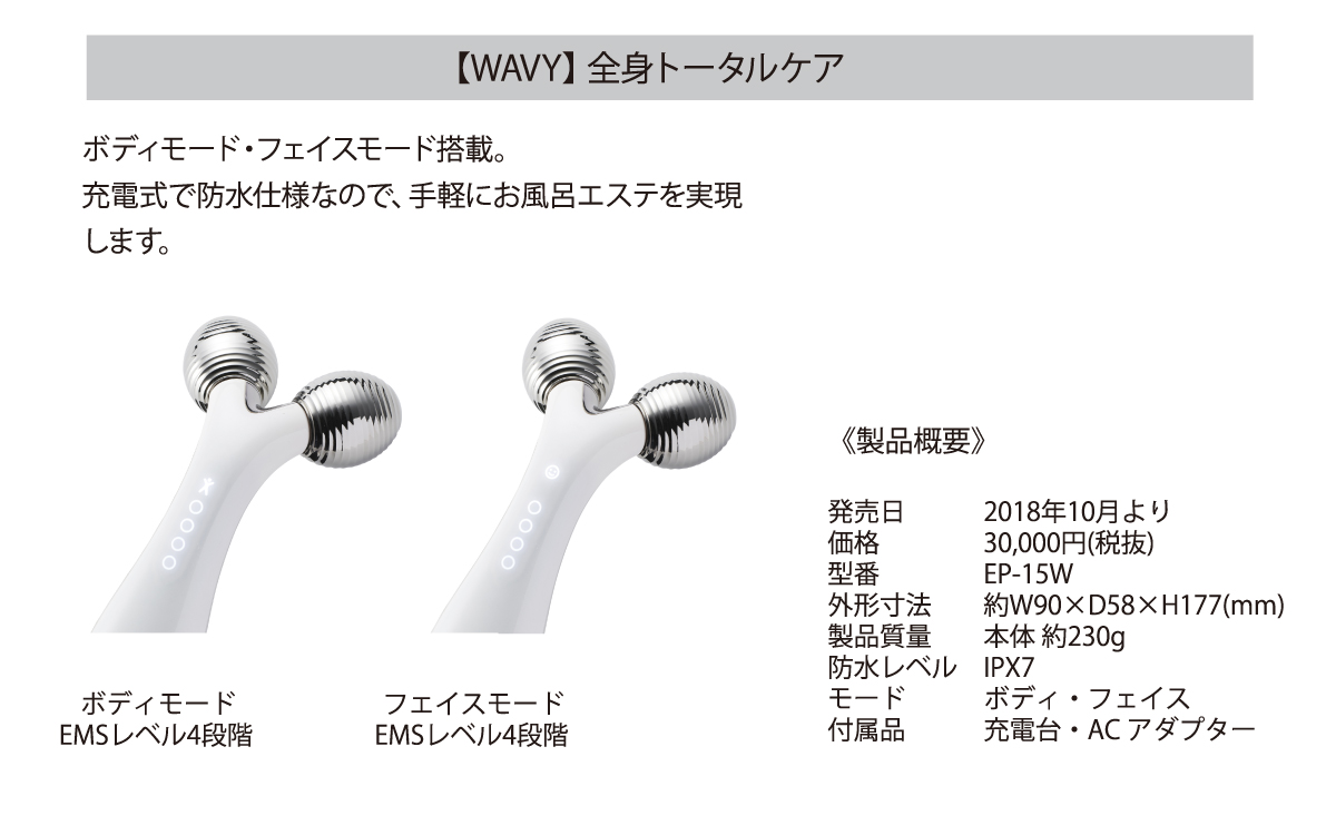 効率的に筋肉を刺激するLIFT WAVE EMS搭載。確かな体感のトルネード
