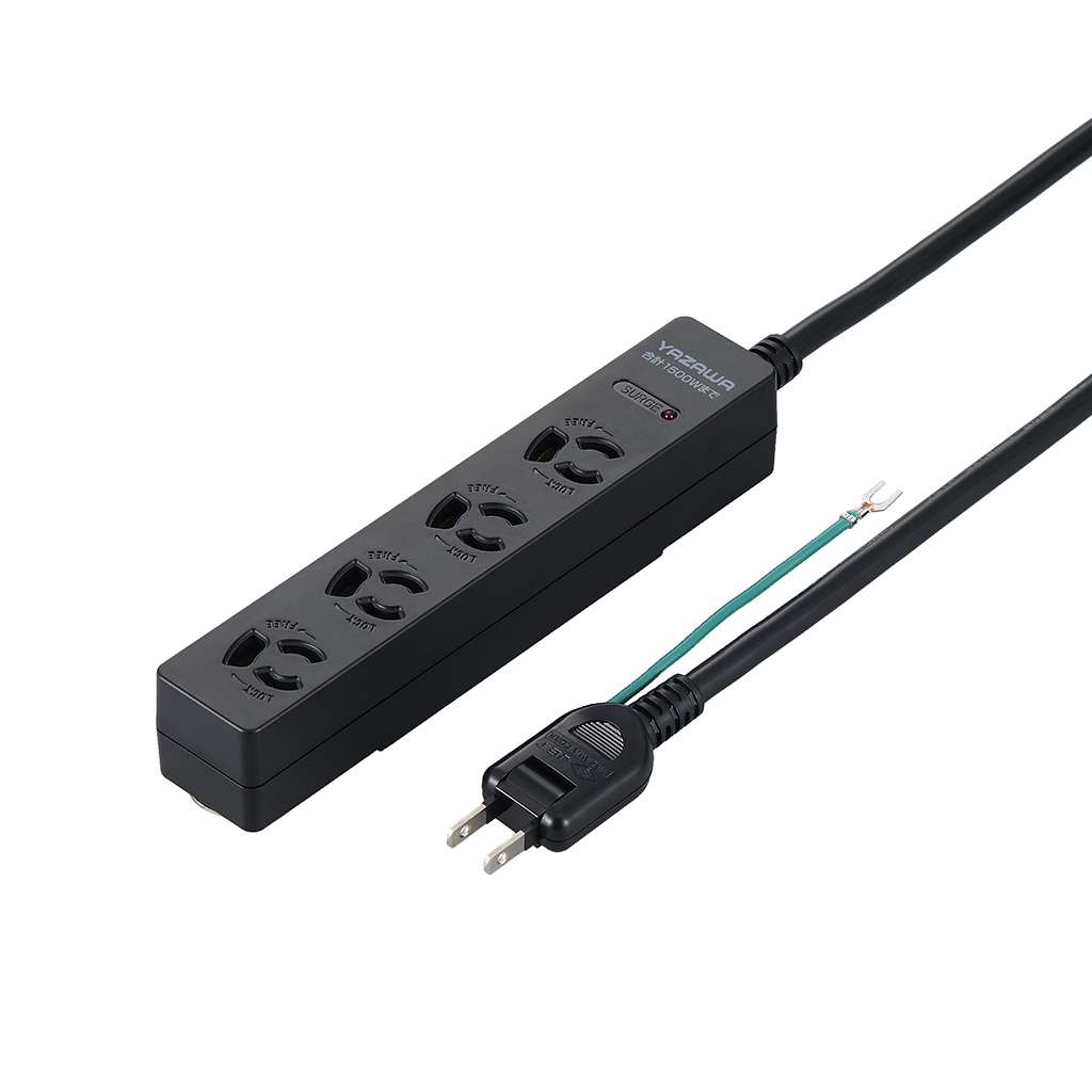 ノイズフィルター集中SW付1個口2m白｜YAZAWA CORPORATION