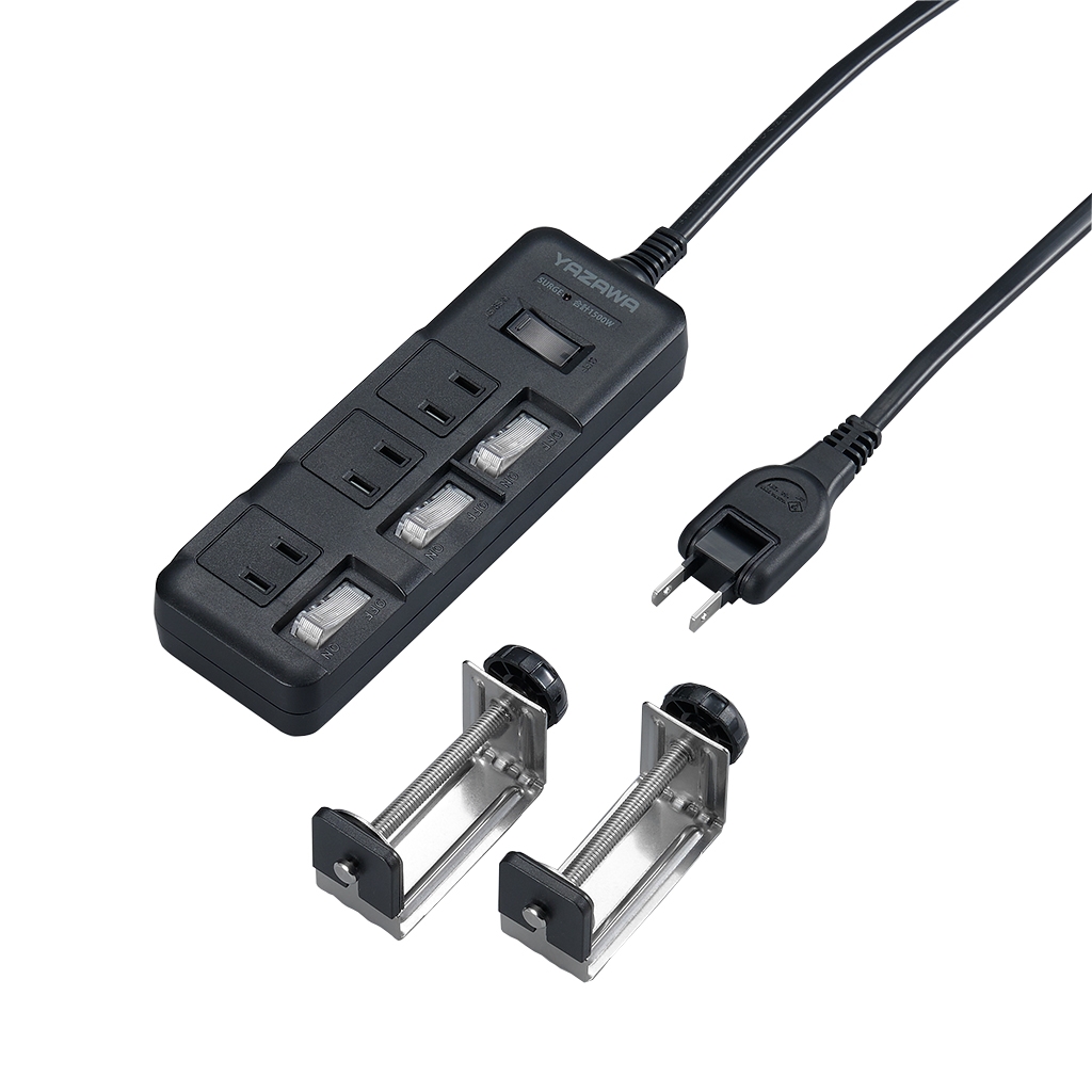 ノイズフィルター集中SW付1個口2m白｜YAZAWA CORPORATION