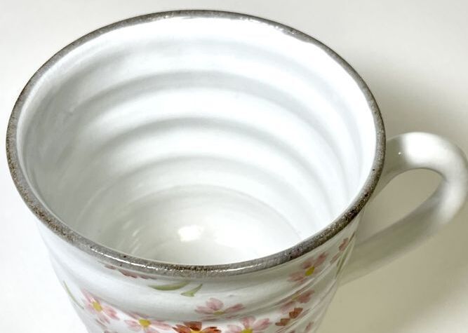 京焼・清水焼 マグ 粉引桜 （こびきさくら）｜清水焼・陶器のやまなか雅陶