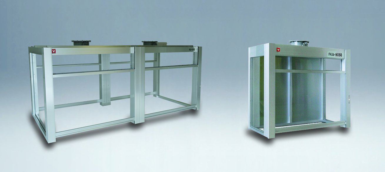 アルミ製卓上フード（ノックダウン式／上下開閉扉タイプ）（FHJ5-N150
