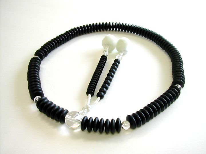 黒檀素挽中平天台水晶仕立 お数珠の安田念珠店へ｜総本山御用達 安田