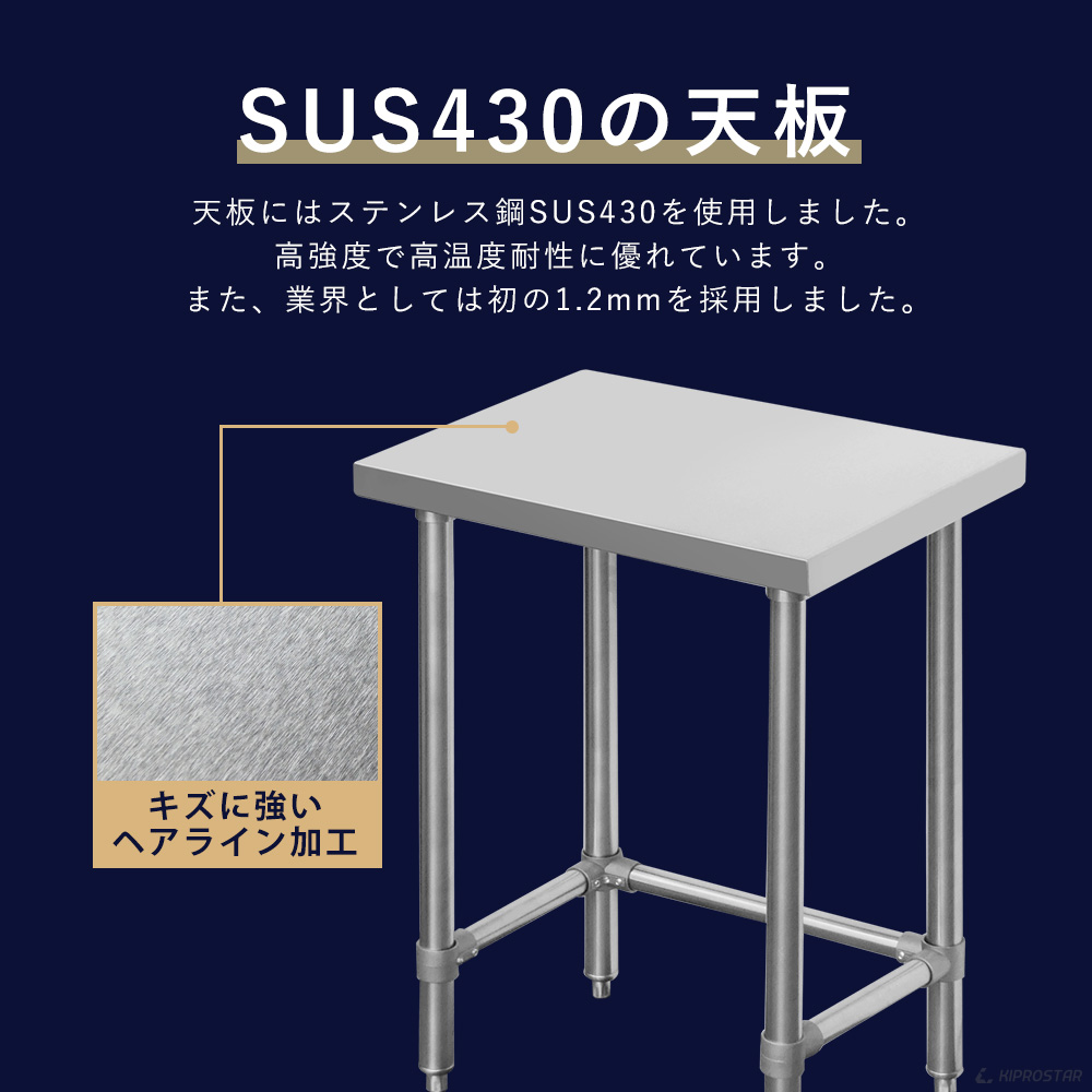 ステンレス 作業台 三方枠 業務用 調理台 900×600