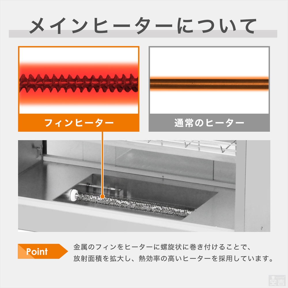 オールステンレスで衛生的 業務用ホットショーケース PRO-9WSE