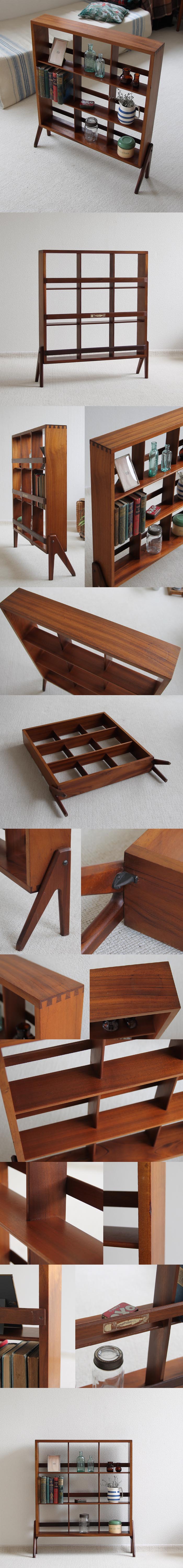 北欧ヴィンテージ家具 チーク ブックシェルフ/本棚 J-172