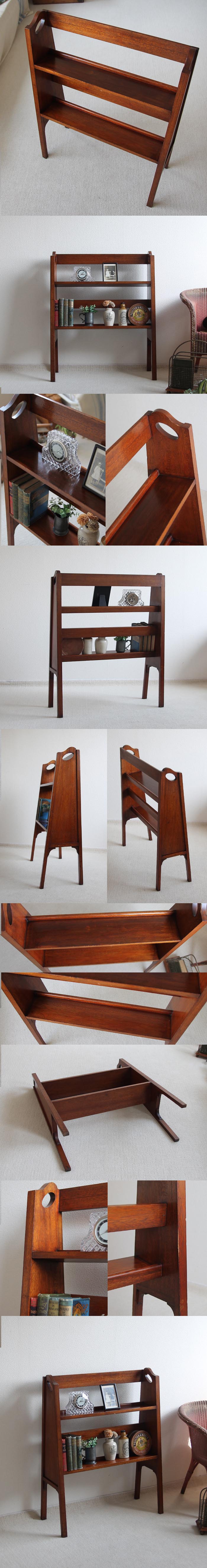 イギリス アンティーク ブックシェルフ/オーク/本棚/飾り棚