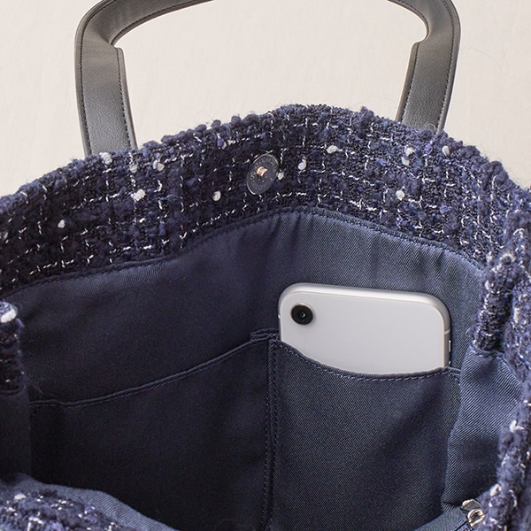 ツイードトートバッグ(ネイビー)｜SALE（ファッション）｜料理家 栗原