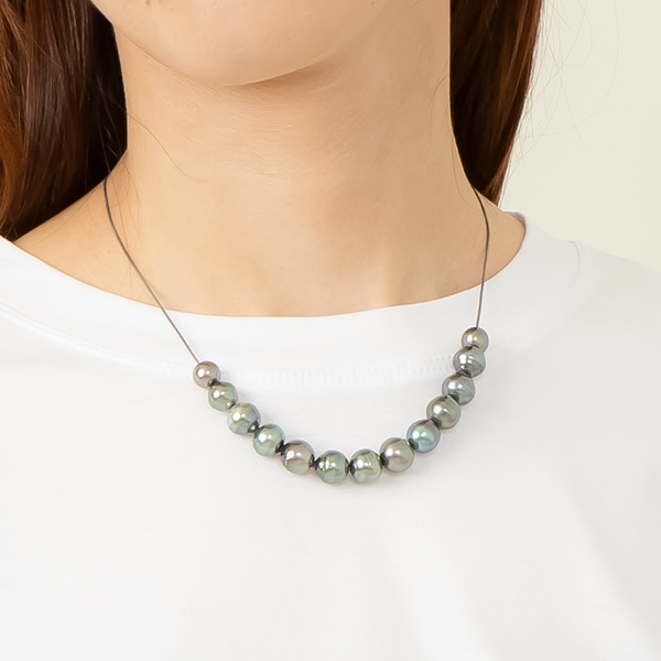 黒蝶パールネックレス(ブラック)｜アクセサリー｜料理家 栗原はるみ